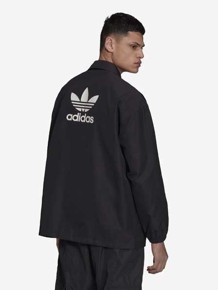 adidas Originals Schwarze adidas Originals Coach Jacket Leichte Herren-Hemdjacke