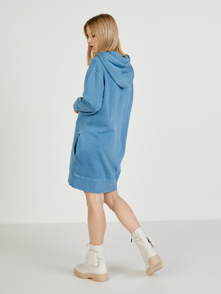 Pepe Jeans Blaues Sweatshirt-Kleid mit Kapuze Pepe Jeans Dana