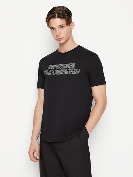 Armani Exchange Schwarzes Armani Exchange-T-Shirt für Herren