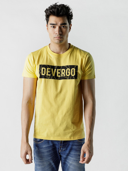 Devergo Gelbes Herren-T-Shirt Devergo