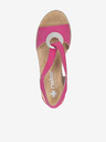 Rieker Dunkelrosa Damen Wildleder Sandalen Rieker