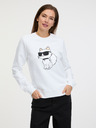 Karl Lagerfeld Weißes Damen-Sweatshirt KARL LAGERFELD Ikonik 2.0 Choupette