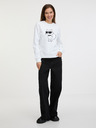 Karl Lagerfeld Weißes Damen-Sweatshirt KARL LAGERFELD Ikonik 2.0 Choupette
