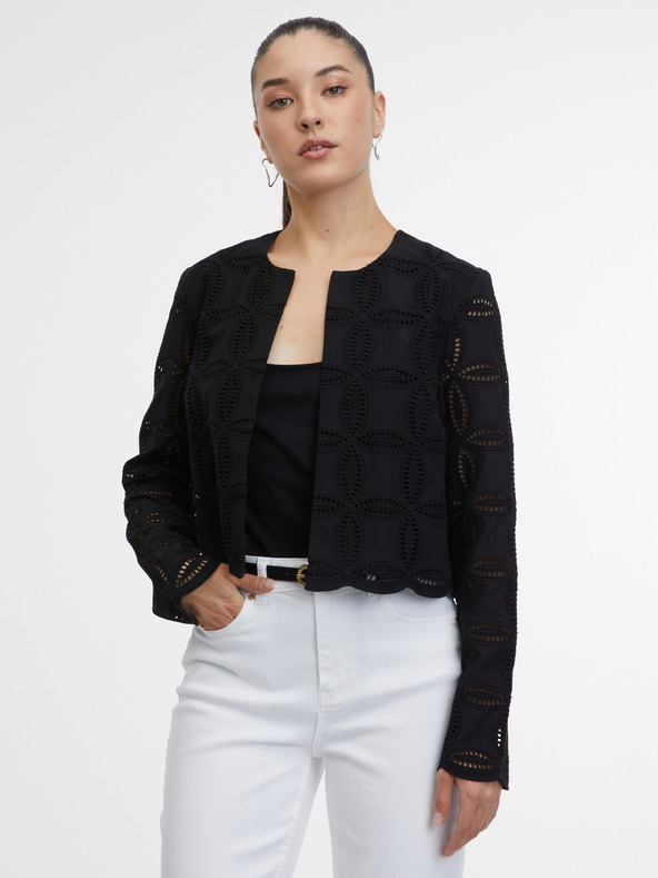 Orsay Schwarze gemusterte Damenjacke ORSAY