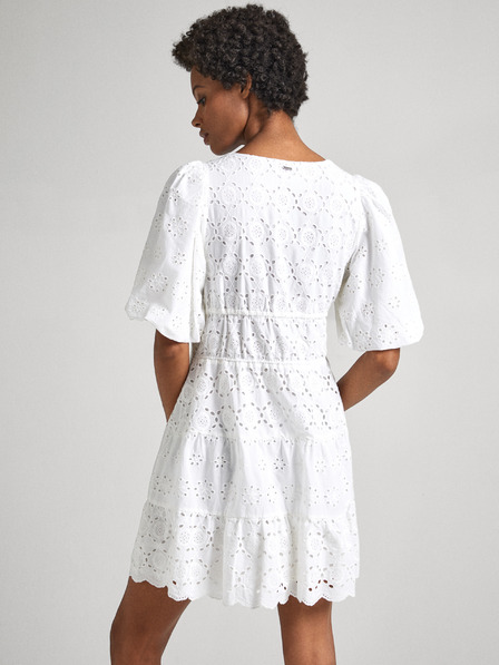 Pepe Jeans Weißes Pepe Jeans Delia Damenkleid