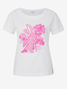 Orsay Weißes Damen-T-Shirt mit kurzen Ärmeln ORSAY