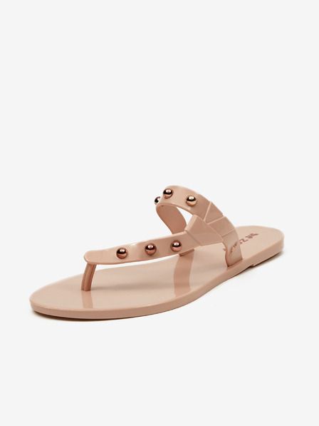 Zaxy Spike Thong Nude Flip-Flops