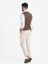 Ombre Clothing Braune Herren-Jacquardweste Ombre Clothing