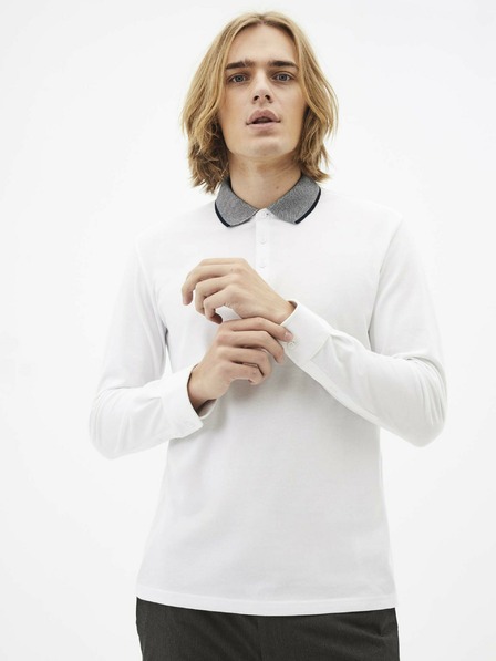 Celio Weißes Poloshirt Celio Sessicoml