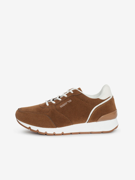 Sam 73 Weiße und braune Damen-Sneakers aus Wildleder SAM 73