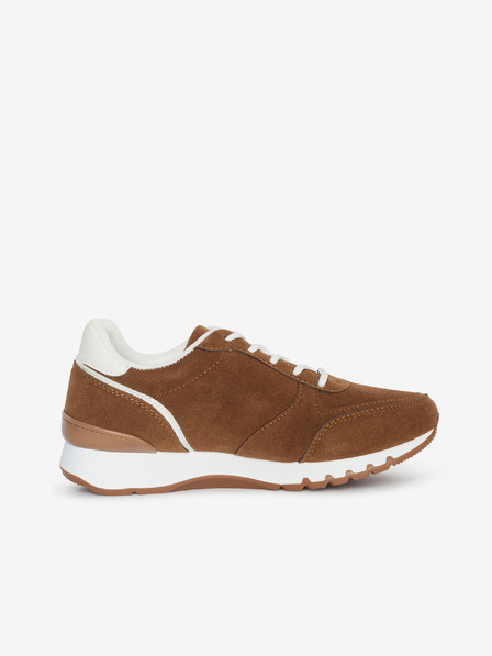 Sam 73 Weiße und braune Damen-Sneakers aus Wildleder SAM 73