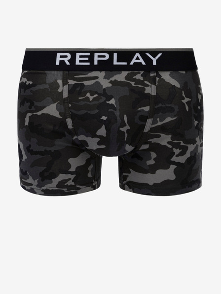 Replay Zweier-Set Boxershorts in schwarz Replay