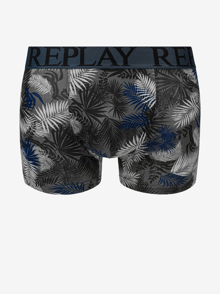 Replay Zweier-Set Boxershorts in dunkelblau und grau Replay Foliage
