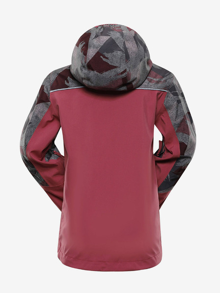 ALPINE PRO Graue und rosa Kinderjacke ALPINE PRO GIBBO