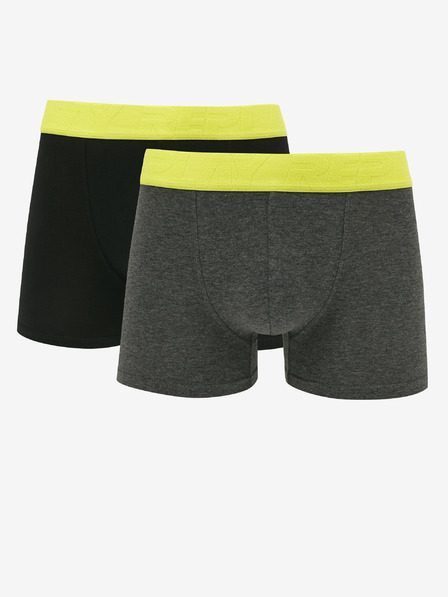 Replay Zweier-Set Herren-Boxersocken in Schwarz und Dunkelgrau Replay