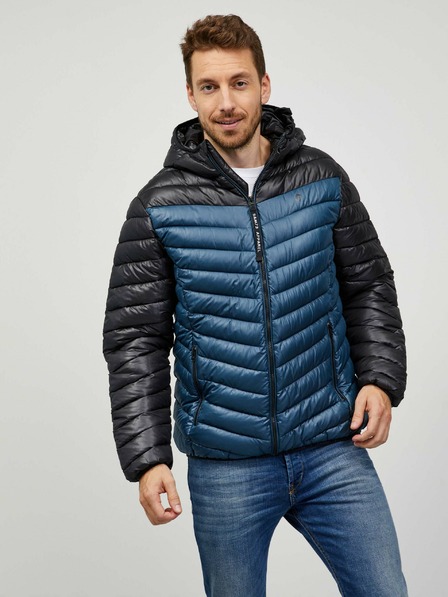 Sam 73 Schwarz-blaue Herren-Steppjacke SAM 73 Ulrik