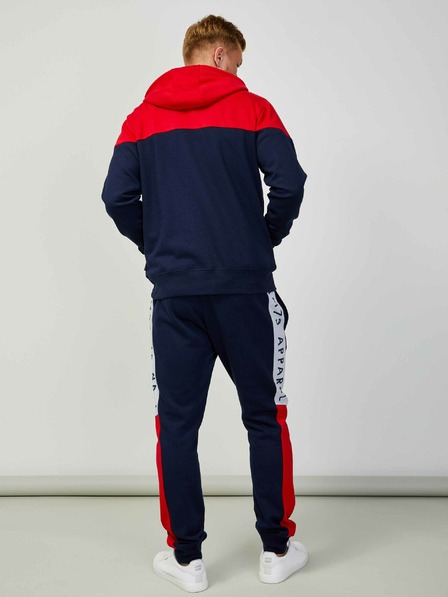 Sam 73 Rot-blauer Herren-Kapuzenpullover SAM 73 Eldos