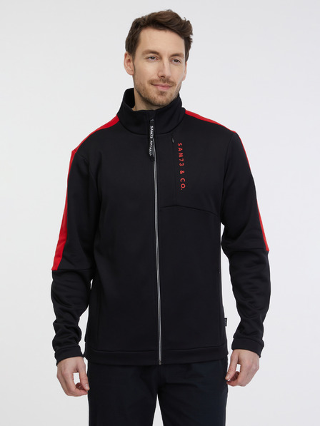 Sam 73 Schwarzes Herren-Sweatshirt mit Reißverschluss SAM 73 Lucas