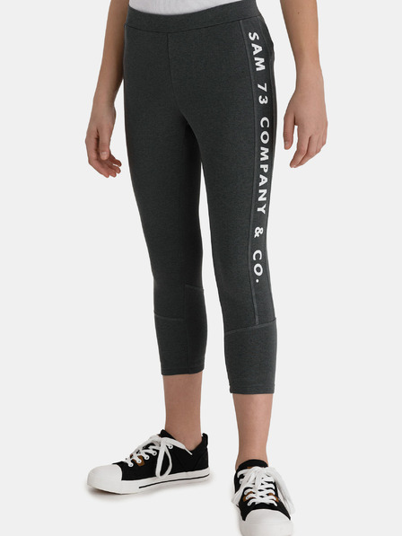 Sam 73 Dunkelgraue bedruckte Leggings für Mädchen SAM 73