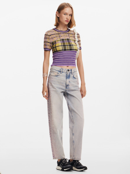 Desigual Damen Desigual Cuadri T-Shirt