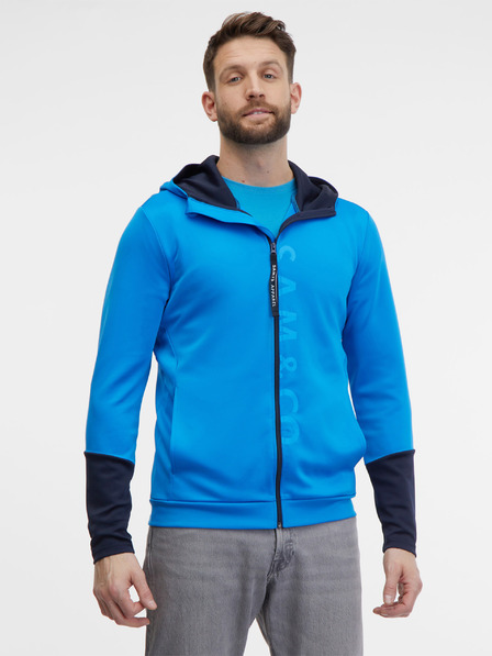 Sam 73 Blauer Herren-Kapuzenpullover mit Reißverschluss SAM 73 Emanuel