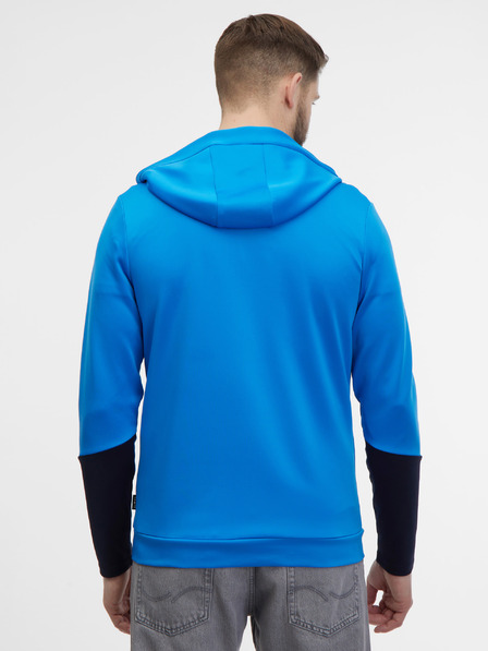 Sam 73 Blauer Herren-Kapuzenpullover mit Reißverschluss SAM 73 Emanuel