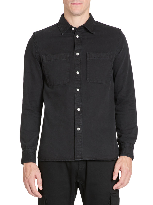 Celio Schwarzes Herren-Baumwollhemd Celio Janime