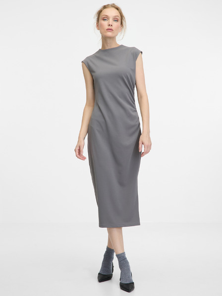 Orsay Graues Damen-Midikleid ORSAY