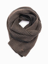 Ombre Clothing Herren-Strickschal mit zweifarbigen Streifen braun und schwarz Ombre Clothing