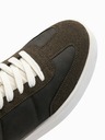 Ombre Clothing Herren Oldschool Turnschuhe mit dicken Sohlen Dunkelbraun Ombre Kleidung