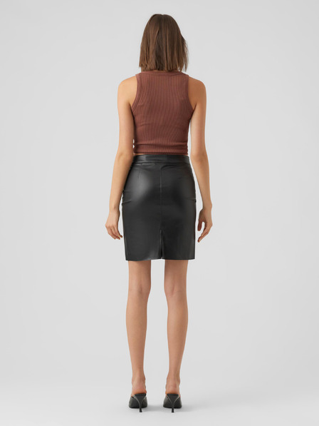 Vero Moda Schwarzer Damen-Lederrock VERO MODA Olympia