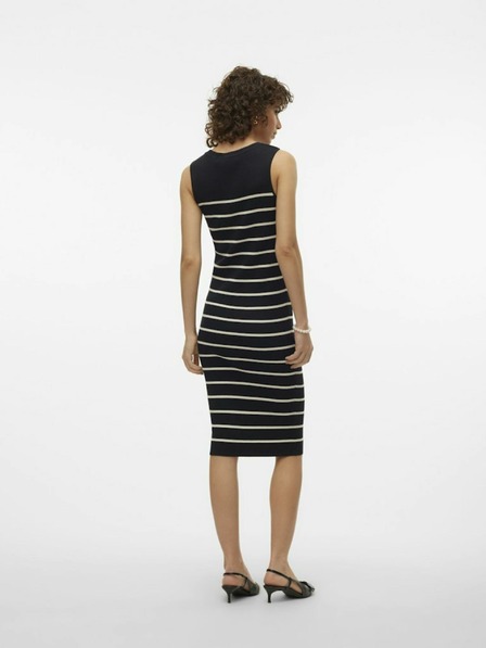 Vero Moda Schwarzes gestreiftes Damenkleid Vero Moda Gizelle