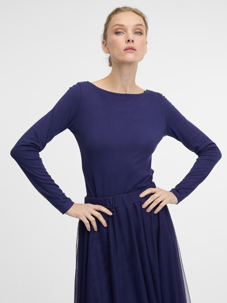 Orsay Dunkelblaues Damen-Langarmshirt ORSAY