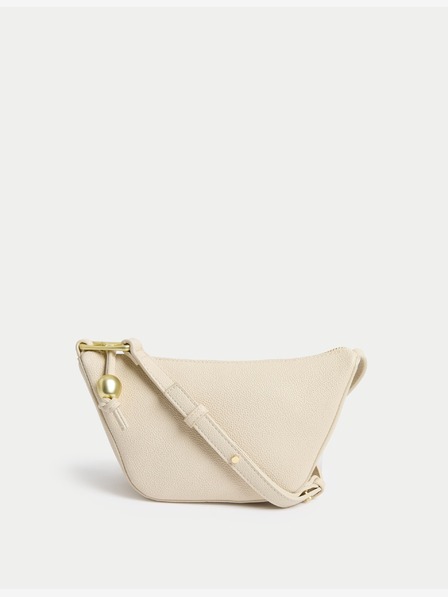 Marks & Spencer Mini-Umhängetasche aus Kunstleder Marks & Spencer off white