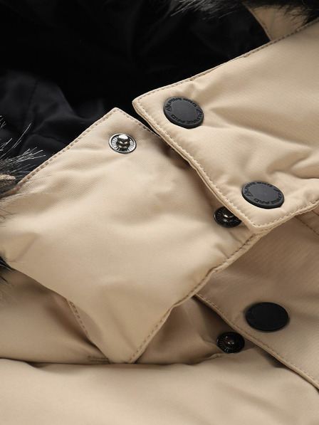 ALPINE PRO Schwarz-beige Herren-Winterjacke ALPINE PRO EGYP