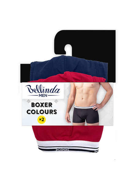 Bellinda Doppelpack Baumwoll-Boxershorts - rot - blau